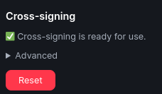 The Cross-Signing Dialog Enabled